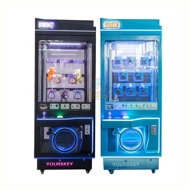 Customize 8 Holes Key Master Game Machine with Bill  Banknote and Coin Acceptor Out Prize Present Vending Machine