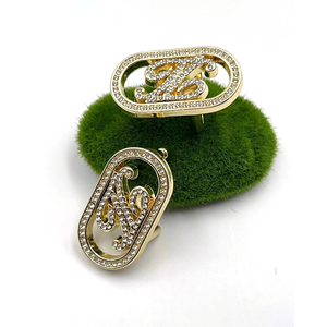 फैशन डिजाइनर बैग कस्टम 40 मिमी डी कास्टिंग गैंडा नाम लेबल स्टिकर भ्रूण के लिए खाली पत्र प्लेट लोगो - Product Image 3