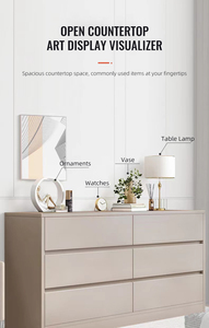 Tốt Nhà cung cấp tự chọn Tủ sideboard với 6 ngăn kéo MDF gỗ đồ nội thất phòng khách giá rẻ thiết kế hiện đại bảng tủ - Product Image 3