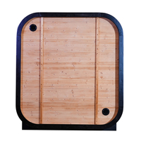 Sauna infrarouge lointain en épicéa finlandais pour 3 personnes, vente directe usine, sauna familial privé extérieur de forme carrée