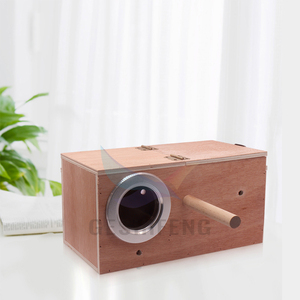 Commercio all'ingrosso Pappagallo nido allevamento canarino gabbia di allevamento voliera nido Box per la casa degli uccelli in legno Pet uccello da cova scatola nido - Product Image 1