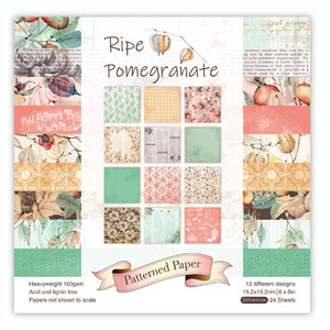 Fghgf — papier de Scrapbooking en grenade 6 "x 6", Pack de papier artisanal pour bricolage, fait à la main, nouveau Design - Product Image 1