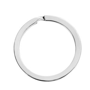 Luxury Nickel Plated Stainless Steel Round <b>Key</b> <b>Rings</b> for Promotion Gift, OEM Customizable with Silk Screen Printing, Wholesale 1 - Product Image 4