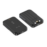 Banque d'alimentation sans fil OEM avec support, 10000 mAh, câble intégré, portable, charge rapide 22,5 W, banques d'alimentation magnétiques 15 W pour téléphone