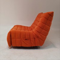 Fauteuil d'appoint en velours, structure intérieure en bois de pin, structure fonctionnelle rotative en acier au carbone