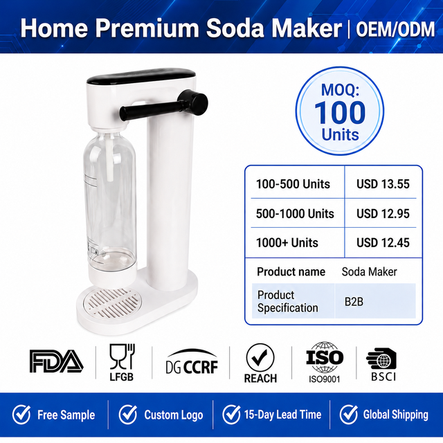 Portable Commercial Soda Maker CO2 Water Dispenser Electric Manual for Home Outdoor Use-DIY Sparkling Water Maker Gas Desktop