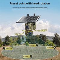 Tarjeta SIM 4G, cámara CCTV de doble lente, detección de movimiento con Panel Solar de 6W, cámara Solar DE SEGURIDAD impermeable para exteriores
