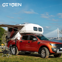 Module de couchage compact coulissant composite avec grand toit relevable Jac Queen, pour caravane, mini-camper, camping-car, véhicule de type Expedition Box, avec vérins de levage 4 roues