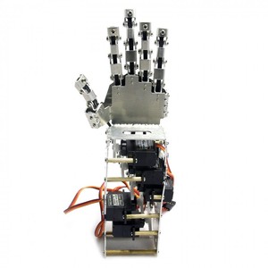 5DOF humanoide cinco dedos brazo manipulador de Metal mano izquierda + mano derecha con A0090 Servos para Robot DIY - Product Image 3