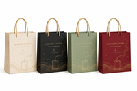 Sacs de shopping en carton personnalisés de luxe, durables, avec pelliculage, pour l'emballage de bougies en détail