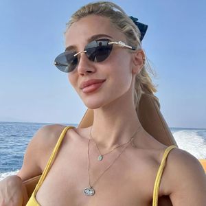 Lunettes de soleil classiques <span class=keywords><strong>Crti</strong></span> Gold, lunettes de marque, lunettes de soleil de luxe, lunettes de soleil de créateur, lunettes en métal sans monture, lunettes anti-UV - Product Image 1