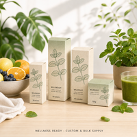 Boîte à compléments alimentaires personnalisée, recyclable, gaufrée, avec option film anti-humidité, faible MOQ, impression couleur intégrale, en carton pour marques