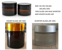 Luxuriöses Mattglas-Cremetiegel 5g 10g 15g 20g 30g 50g 100g für Hautpflege Lippenbalsam Körperpeeling Sheabutter Kosmetikverpackung