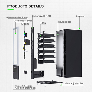 Distributeur automatique de collations grande capacité pour aliments et boissons avec options de paiement par pièces, espèces et carte pour bureau/hôpital - Product Image 3