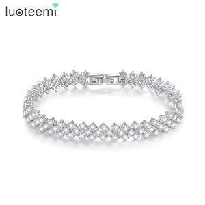 LUOTEEMI — Bracelets et Bracelets en Zircon, bijoux de luxe à la mode, bijou de mariage AA cubique en diamant de zircone - Product Image 1