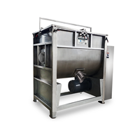 Petit mélangeur à ruban horizontal de 1 tonne pour poudre alimentaire, produits chimiques, matières premières, équipement de mélange de 1000 kg, faible résidu, moteur principal