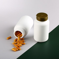 Emballage en plastique PET personnalisé 250cc Vitamin vide flacons de pilules blancs bouteille de capsule médicale