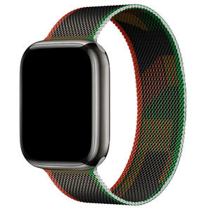 <span class=keywords><strong>Correa</strong></span> de reloj de malla de acero inoxidable con cierre magnético tipo Milanese para banda de <span class=keywords><strong>Apple</strong></span> <span class=keywords><strong>Watch</strong></span> de 41 y 45 mm, compati - Product Image 2