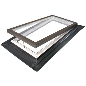 Claraboya de techo de aleación de aluminio, doble acristalamiento, ventanas de vidrio de alta altura, precio barato