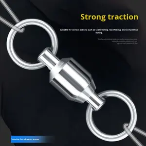 Anneau en forme de 8, pêche rapide, équipement de pêche, roulement renforcé, émerillon à ressort, accessoires de pêche en mer - Product Image 3