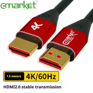 Emarket MALE-MALE 2,0 Versión 1,5 m Chaqueta de PVC verde Cable de retorno de audio para HDTV 3D 1080P 18Gbps CL3 24K - Product Image 2