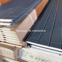 Panneau intégré d'isolation thermique et de décoration imperméable Panneaux sandwich en polyuréthane Panneau mural externe sculpté en métal