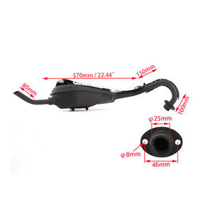 Tubos de Escape, Aptos para Modificación de Tubos de Escape de Motocicletas Monkey Junior, Sistema de Escape para Motocicleta, Accesorio para Moto - Product Image 2