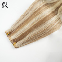 Extensions de cheveux humains vierges chinois doublement étirés, teints, gamme de couleurs complète, volume, trame simple