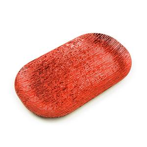 ถาดพลาสติกทรงวงรี 43X25.5 สูง 3 ซม. สีแดง - Product Image 1