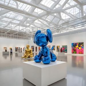 대형 야외 수지 공예 만화 팬더 동상 조각 예술 유리 섬유 마스코트 모델 공원 디스플레이 창 예술적 - Product Image 3