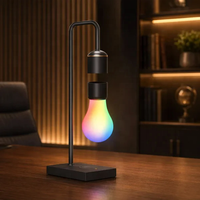 Ampoule LED sans fil magnétique à lévitation flottante colorée pour lampe de bureau, décoration de la maison, du bureau, cadeau unique