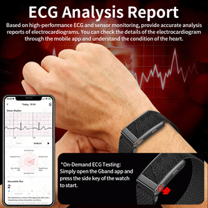 BWKR96PRO (2 Bandas) Monitor de Temperatura, Pulsera Inteligente para Mujer y Hombre, Rastreador de Salud y Ejercicio, Frecuencia Cardíaca, HRV, Cuidado Remoto, Banda Inteligente - Product Image 6