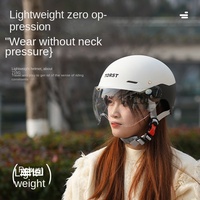 FOMOKER Nouveau casque de moto demi-coque TORST ABS - Design rétro, taille réglable, utilisation quatre saisons, ajustement universel, certifié 3C, garantie 1 an