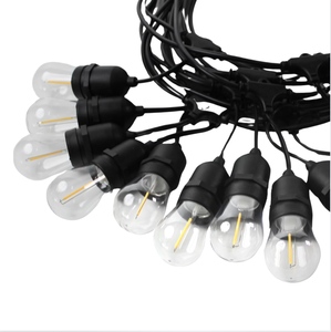 Luces colgantes impermeables de Navidad para exteriores, modelo S14 10m, 10 bombillas, cadena conectable, luces LED - Product Image 1