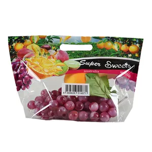 custom printing Waterproof PE/PP Ziplock Cool Fresh clear plastic food bag for fruit and vegetable