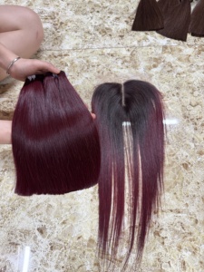 Extensiones de Cabello Humano Vietnamita 100% Virgen, Color Negro Natural, Cutícula Alineada, Cabello Suave y Grueso para Exportación al por Mayor - Product Image 2