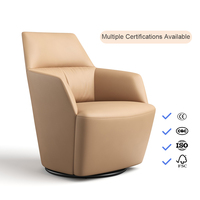 Fauteuil de salon élégant et confortable - Durable, pivotant, facile à nettoyer, structure métallique, utilisation commerciale, mobilier de bureau