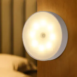 Lampu LED Sensor gerak, lampu malam USB, lampu dapat diisi ulang untuk dapur, kamar tidur, tangga, lorong, lemari, lemari, lampu malam