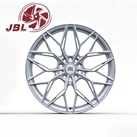 Jantes forgées monobloc 16-24 pouces, finition argent mat, à rayons maillons, concaves profondes, en alliage d'aluminium pour voitures de sport, berlines, coupes et SUV