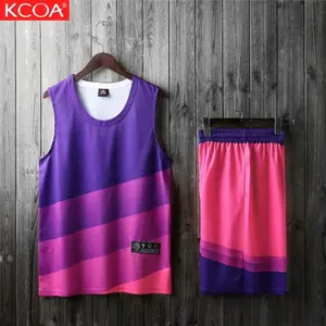 Top Sale 100% Polyester Herren Lila Basketball Jersey Kleidung