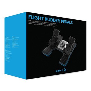 Pedalera simuladora de vuelo G Pro Rudder Pedals Negra y Plateada 945 000005 - Product Image 2