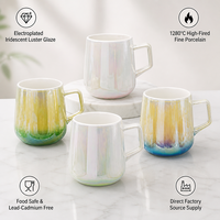Prix compétitif 415ml Grande capacité Perle Glacée Laser pour Tasses Boisson Chaude Tasse à Café pour Fête