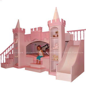 Cama <span class=keywords><strong>de</strong></span> Princesa, Castillo <span class=keywords><strong>de</strong></span> Ensueño <span class=keywords><strong>para</strong></span> <span class=keywords><strong>Niñas</strong></span>, Cama Litera Rosa con Tobogán, Cama <span class=keywords><strong>de</strong></span> Madera Maciza <span class=keywords><strong>para</strong></span> <span class=keywords><strong>Niñas</strong></span>, Cama Multifuncional Tipo Casa <span class=keywords><strong>de</strong></span> Juegos, Personalizable - Product Image 5
