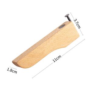 Custom Logo Stainless Steel Medium Beech Wooden Handle Nail Shaped Speed Beer <b>Bottle</b> Opener - Product Image 6