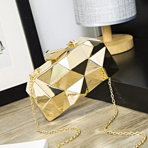 Sac à bandoulière de soirée à motif géométrique tendance en gros, sac à main à chaîne, sac à bandoulière pour téléphone, <span class=keywords><strong>pochette</strong></span> de soirée pour femmes - Product Image 2