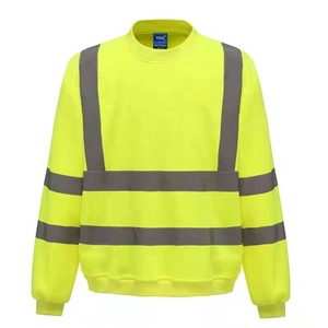 Sudadera con Capucha de Poliéster Reflectante de Alta Visibilidad con Logotipo Personalizado - Ropa de Trabajo de Seguridad con Forro Polar Cálido y Manga Larga para Construcción y Obras - Product Image 1