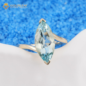 Goldleaf Custom 14K Gold Marquise Cut Lab Grown Sapphire Ring Prong Setting Classic Style for <b>Gift</b> Daily Anniversary - Product Image 6