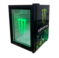 Meilleure vente 2025 refroidisseur commercial Nevera Monster/Energy pour boissons énergisantes porte en verre avec logo LED refroidissement professionnel