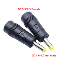 Adaptateur de chargeur secteur DC 5,5 x 2,5 mm femelle vers 3,5 x 1,35 mm et 4,0 x 1,7 mm mâle, connecteur droit 35135 4017
