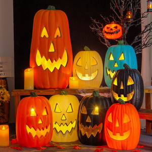 Halloween 16 pulgadas luminoso hueco calabaza linterna colgante centro comercial escaparate escena accesorios de decoración coloridos - Product Image 2